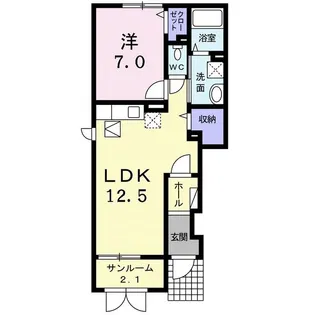 ソリアード・シュテル【1階】の間取り