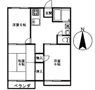 サンハイツ【1階】の間取り