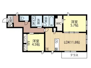 ヴェルドミール上町【1階】の間取り
