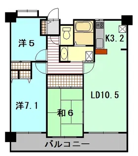 ロイヤルシャトー上東雲【7階】の間取り