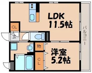 ソルフローラ【1階】の間取り