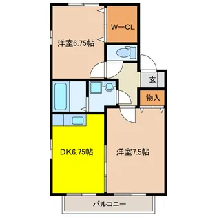 岐阜県養老郡養老町高田【アパート】の間取り