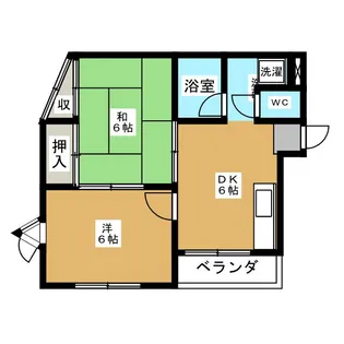 シティマンションウィング【2階】の間取り