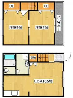 アビタシオン川辺【1階】の間取り