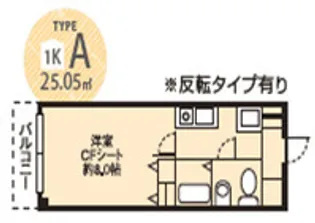 ドミール桜川【4階】の間取り