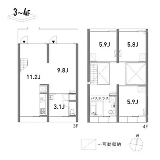 東京都新宿区二十騎町【マンション】の間取り