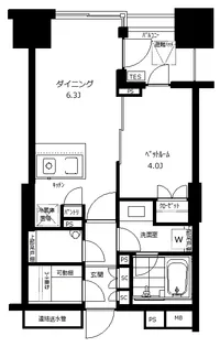 クオリア神南フラッツ【7階】の間取り