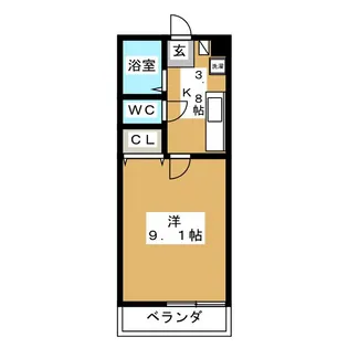 レジデンス青葉【1階】の間取り