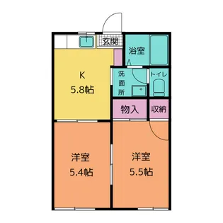 サニーハイツ【1階】の間取り