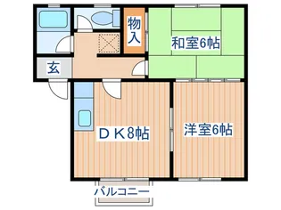 レジデンスソレイユI【2階】の間取り