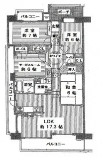 フローレンス緑井グランドアーク弐番館【13階】の間取り