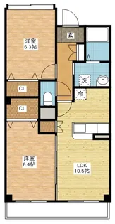 長崎県西彼杵郡長与町岡郷【マンション】の間取り