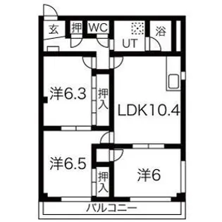 ブラウンハウス【4階】の間取り