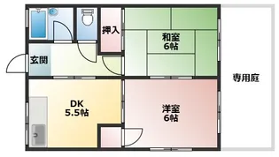 松の内コーポ【1階】の間取り