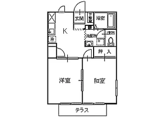 ヴィレッジ花みずきIIB【1階】の間取り