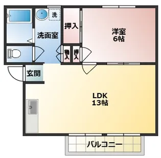 レジデンスボナールI【2階】の間取り