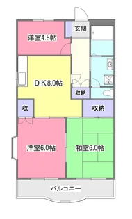 東京都清瀬市中里5【マンション】の間取り
