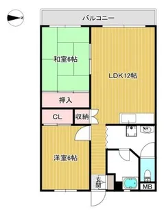 大阪府泉南市男里7【マンション】の間取り