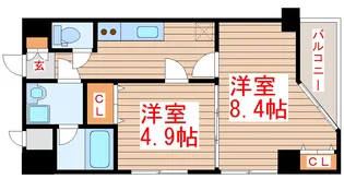 ボヌール・エスト【6階】の間取り