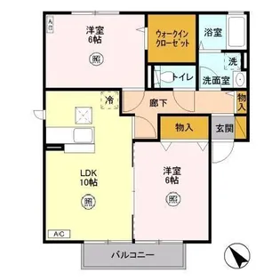 サンク・ルナ・DE【1階】の間取り