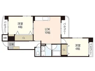 シティハイツ金屋町【8階】の間取り
