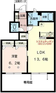 埼玉県川越市むさし野【アパート】の間取り