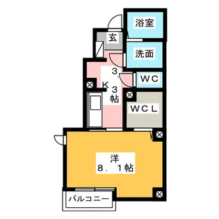 アルモニーやなぎ【1階】の間取り