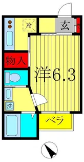 ヒューマンパレス南流山III【1階】の間取り