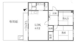 第二生田ハイツ【1階】の間取り