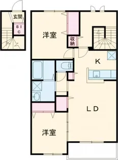 仮称)Novガーデンハウス谷田部 G【2階】の間取り