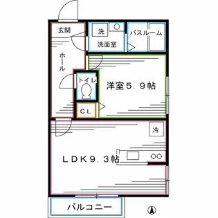 東京都中野区白鷺2【アパート】の間取り