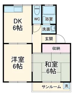サンハイツ九丁歩I【2階】の間取り