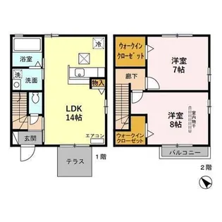 ロートガーデンC【1階】の間取り
