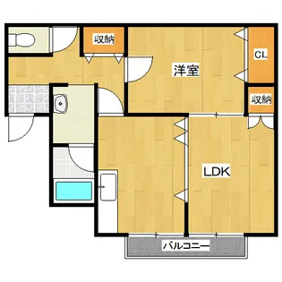 メゾン桜1号棟【2階】の間取り