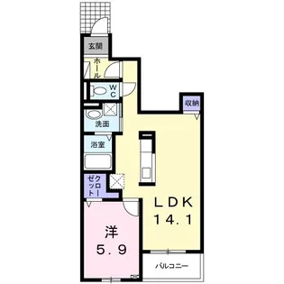 オアシス【1階】の間取り