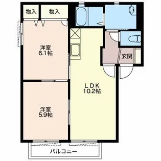 メゾンSEN B【2階】の間取り