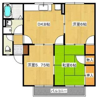 広島県広島市安佐南区東野3【アパート】の間取り
