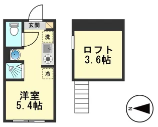 東京都江戸川区東小岩6【アパート】の間取り