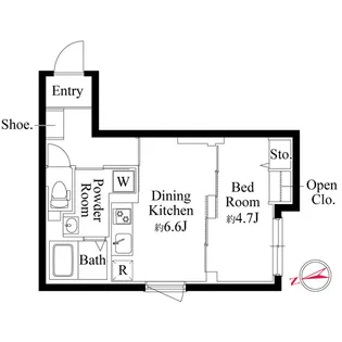 エクサム三軒茶屋IV【1階】の間取り