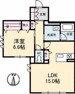 シャルム府中【1階】の間取り