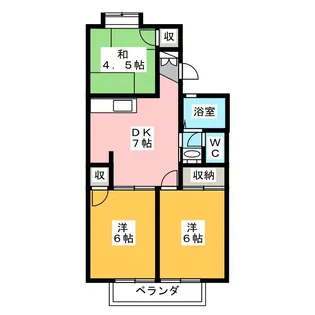 セジュールI【2階】の間取り