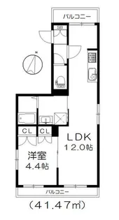コーラル・ブルー【3階】の間取り