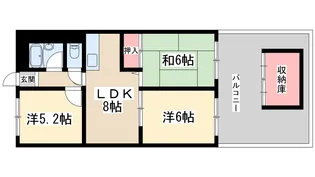 淀川中央マンション【1階】の間取り