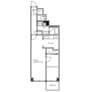 オープンレジデンシア恵比寿【3階】の間取り