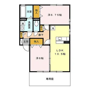 ハピネス・フラット A【2階】の間取り