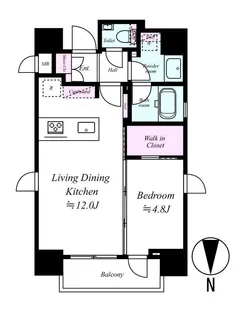 クレイシア菊川ステーションサイト【4階】の間取り