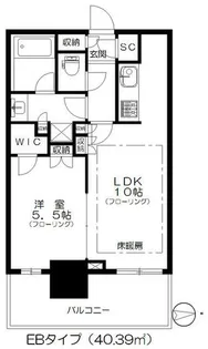アトラスタワー曳舟【9階】の間取り