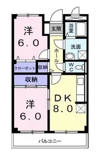グリーンクレスト(東中野)【1階】の間取り