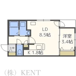 GARE H6 (ガレ H6)【1階】の間取り