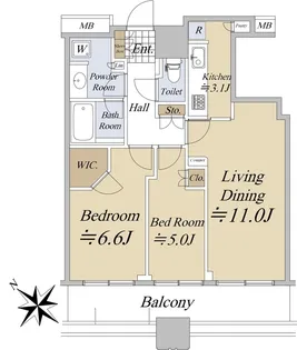 シティタワー池袋【12階】の間取り